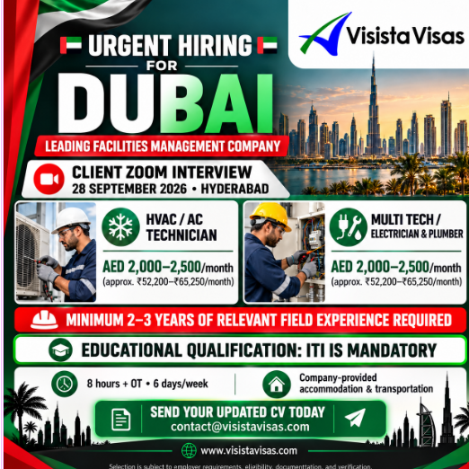 Urgent jobs in UAE for Indian